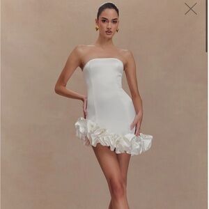 Bubble mini dress - white